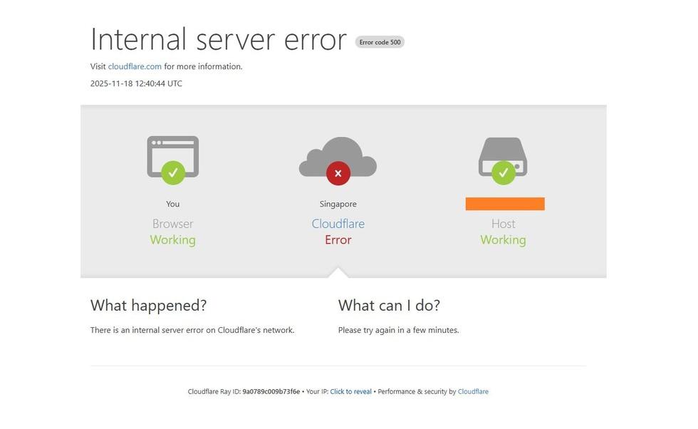 Hàng loạt trang web hiện ra thông báo “Cloudflare Error” và không thể truy cập được trong tối 18/11