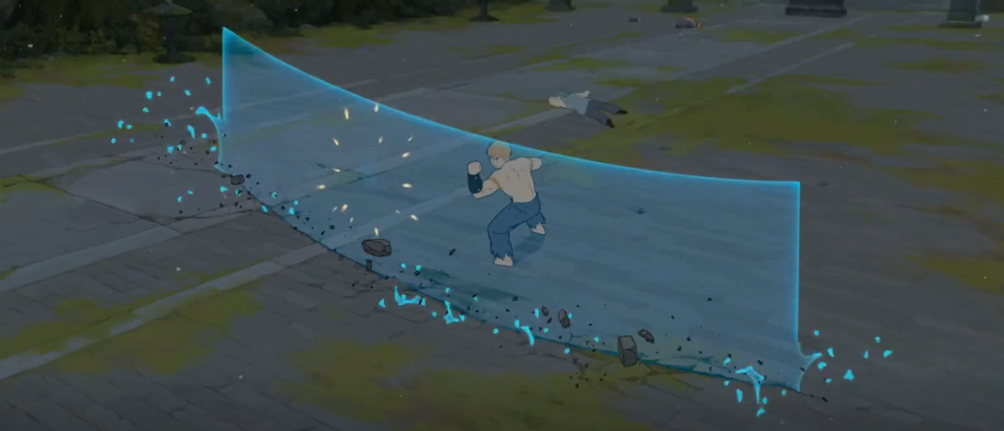 A scene from the battle