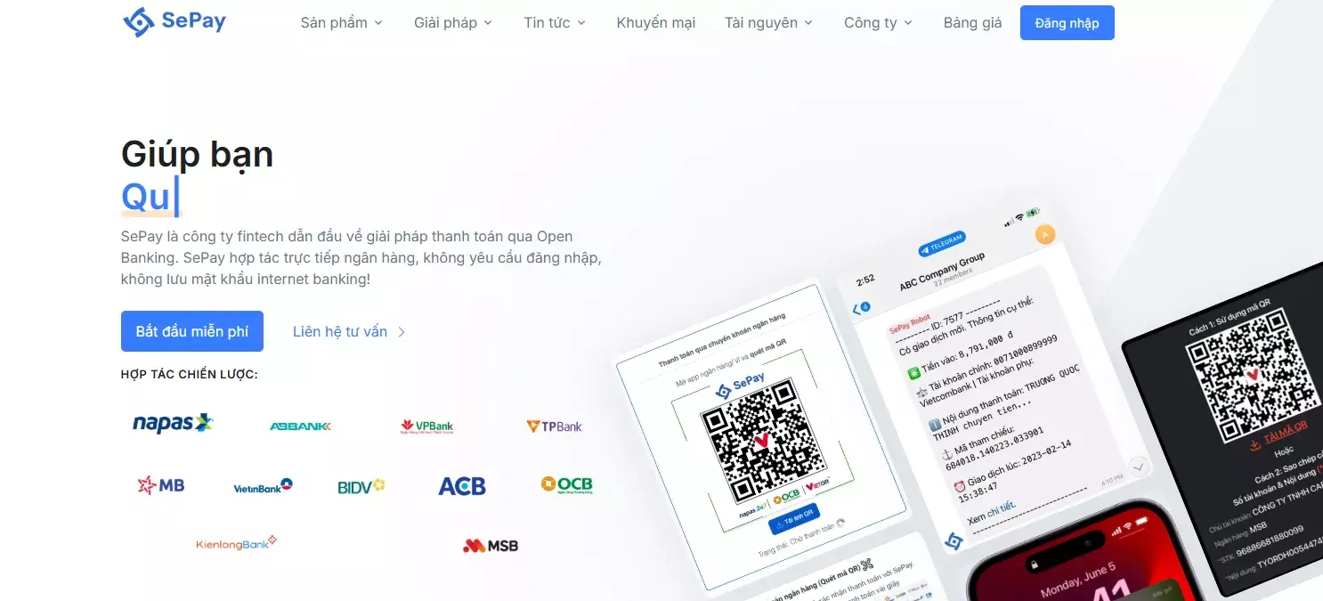 Tích Hợp Thanh Toán Quét Mã Chuyển Khoản SePay: Giải Pháp Chuyển Khoản Toàn Diện