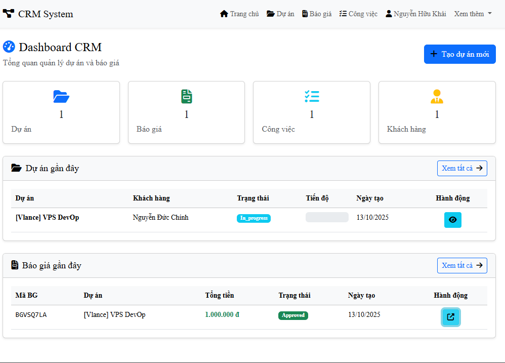 CRM - Quản lý dự án